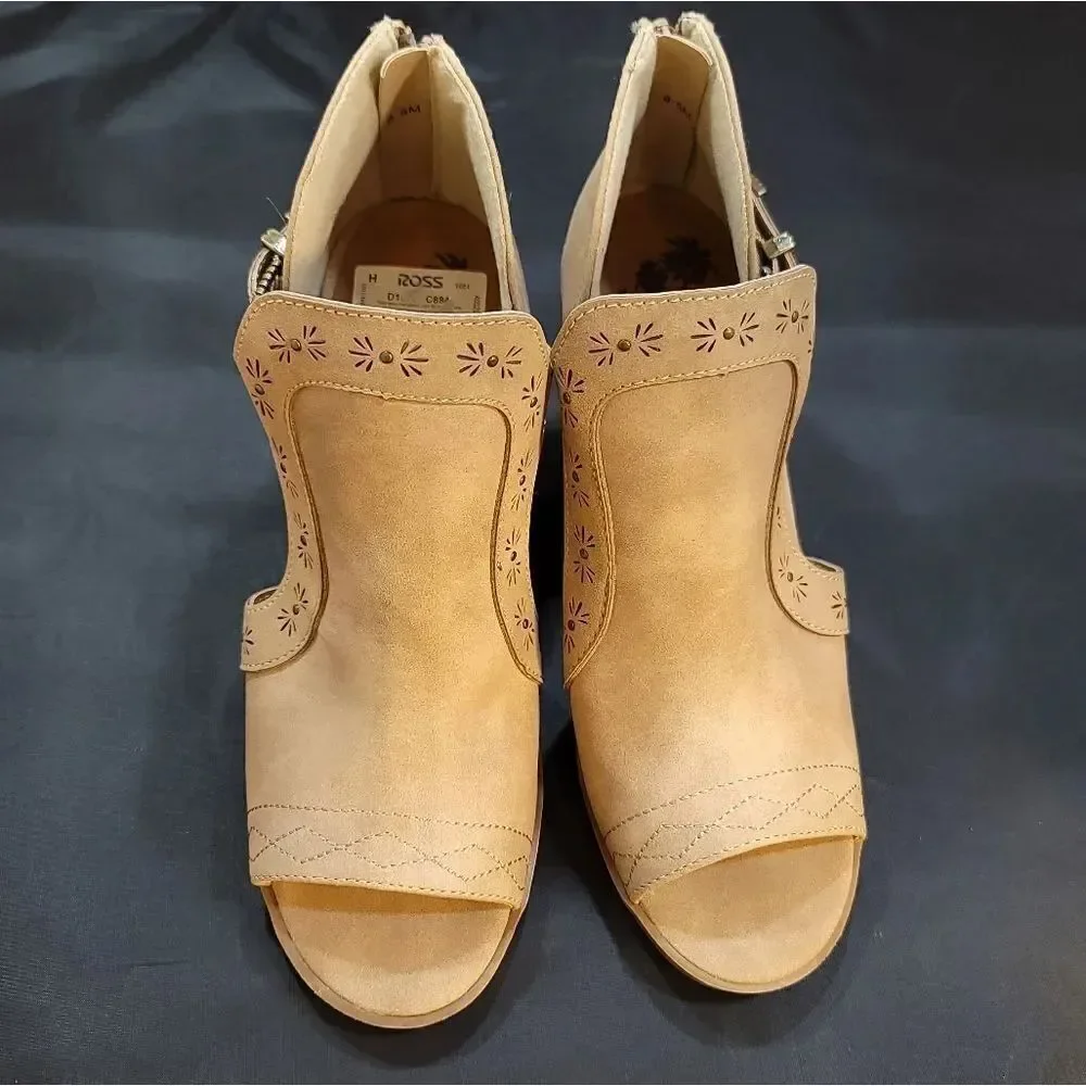 BRAND NEW JELLYPOP MEMORY FOAM STACKED HEEL BOOTIES
